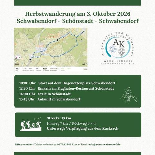 Flyer zur Wanderung am 03.10.2026