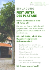 Flyer Fest unter der Platane 2024